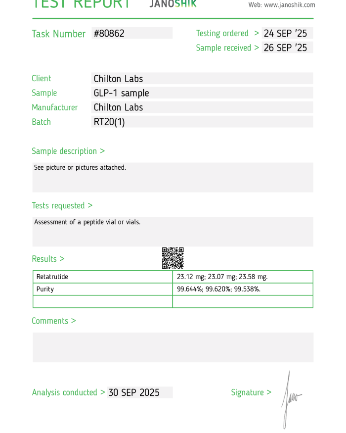 Retatrutide 20mg – Available 02 Oct