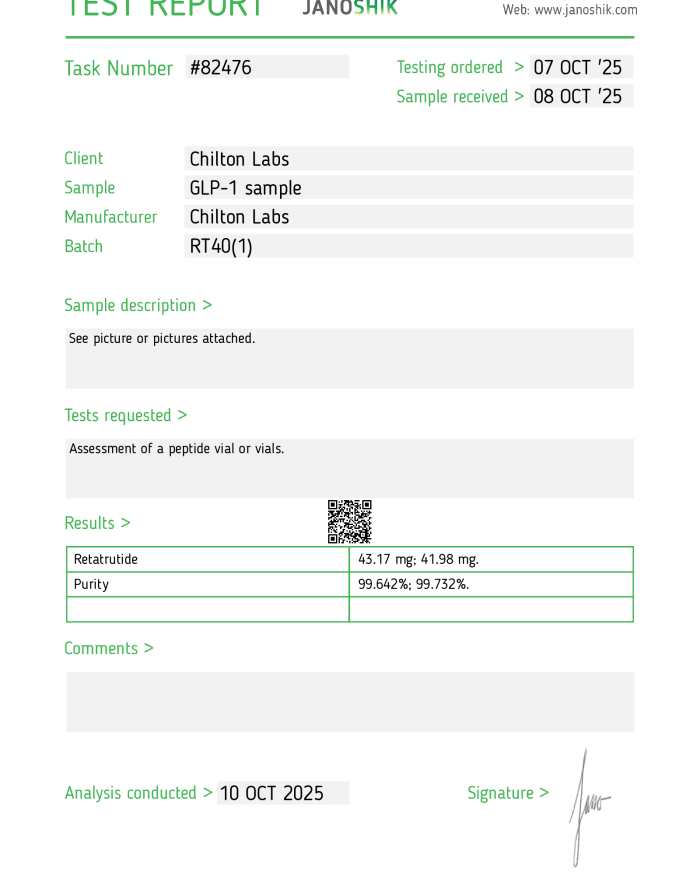 Retatrutide 40mg vial