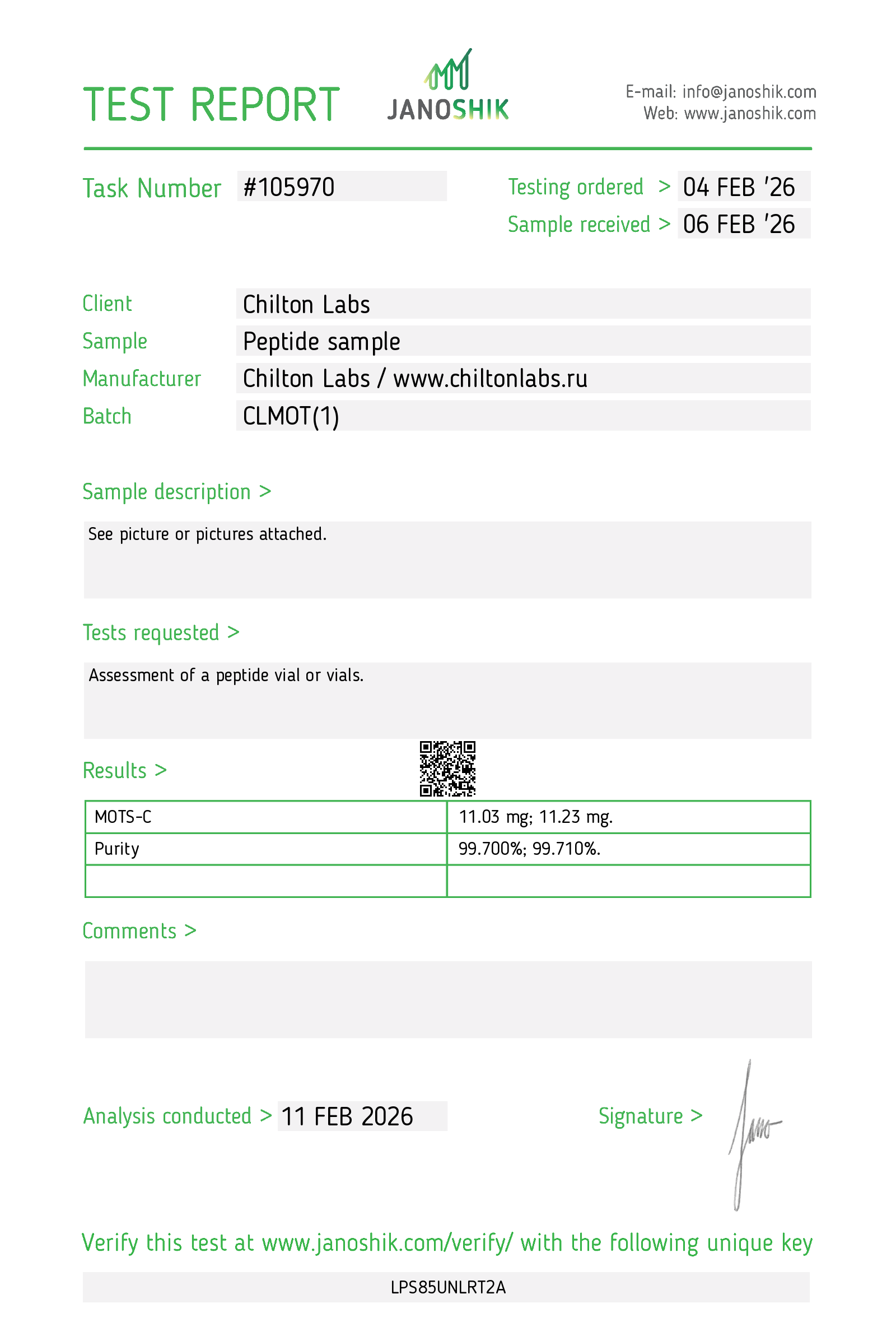 MOTS-C 10mg CLMOT(1) LAB REPORT